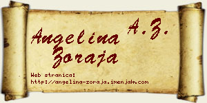 Angelina Zoraja vizit kartica